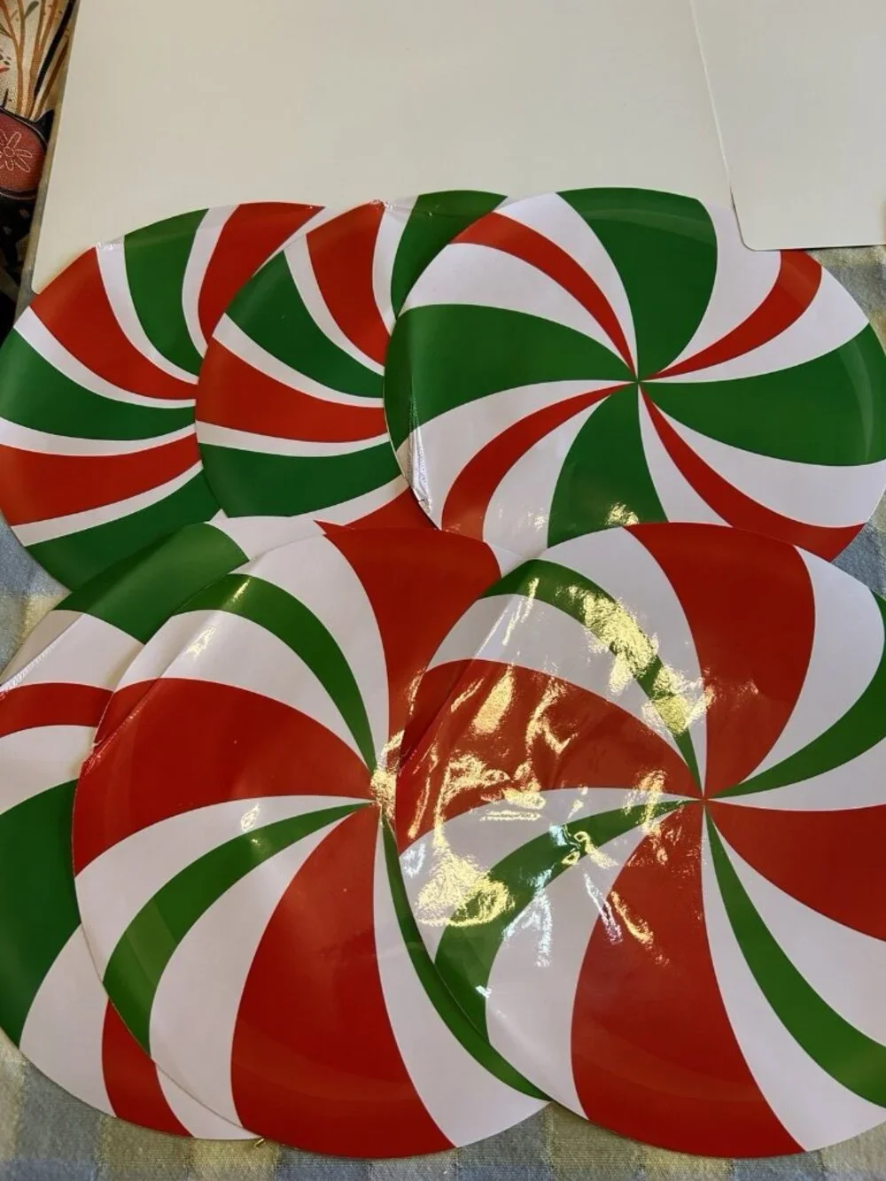 Large And Small Christmas Candy Stickers Lollipop Shape